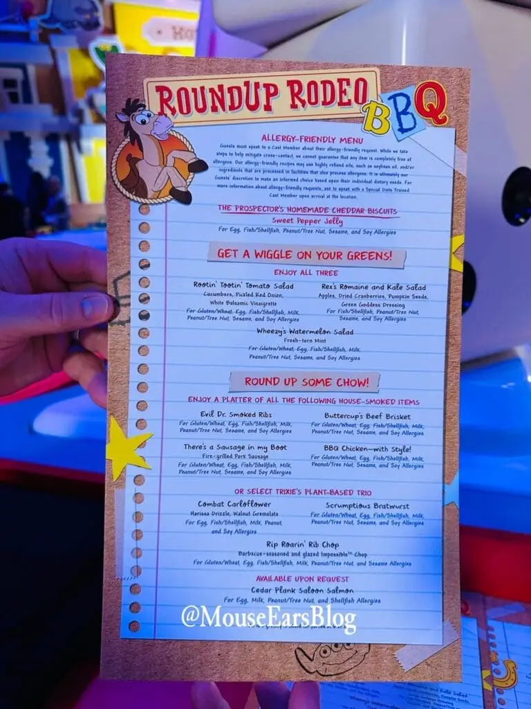 Allergy Friendly Menu at Roundup Rodeo BBQ