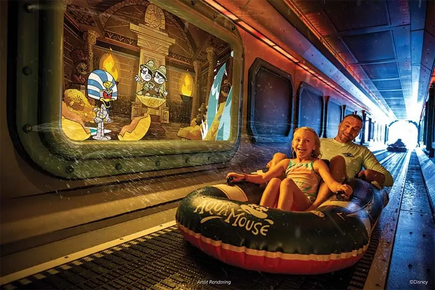 AquaMouse two person ride at Disney Treasure Cruise