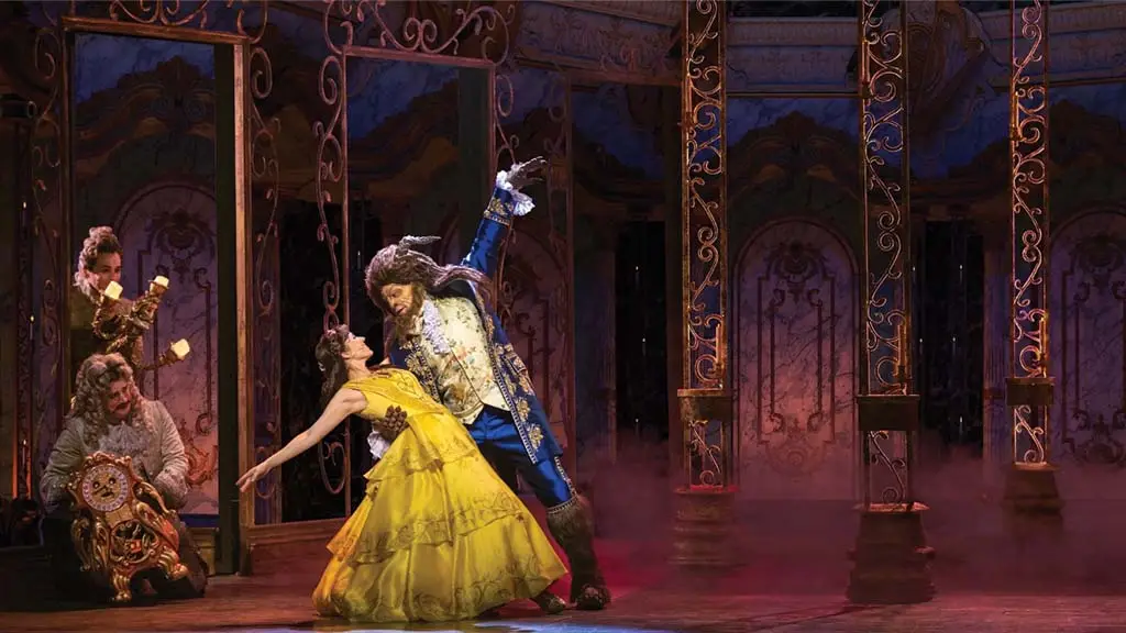 Beauty and the Beast Broadway style production in the Disney Treasure Cruise Line