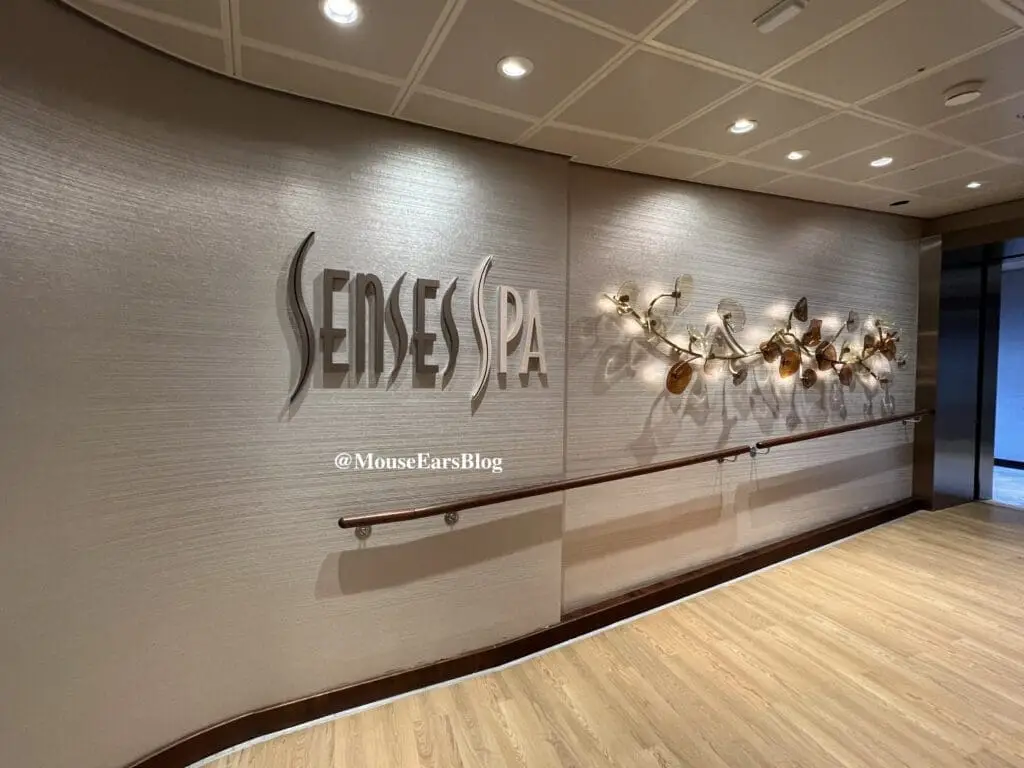 Senses Spa entrance at Disney's Treasure Cruise Ship
