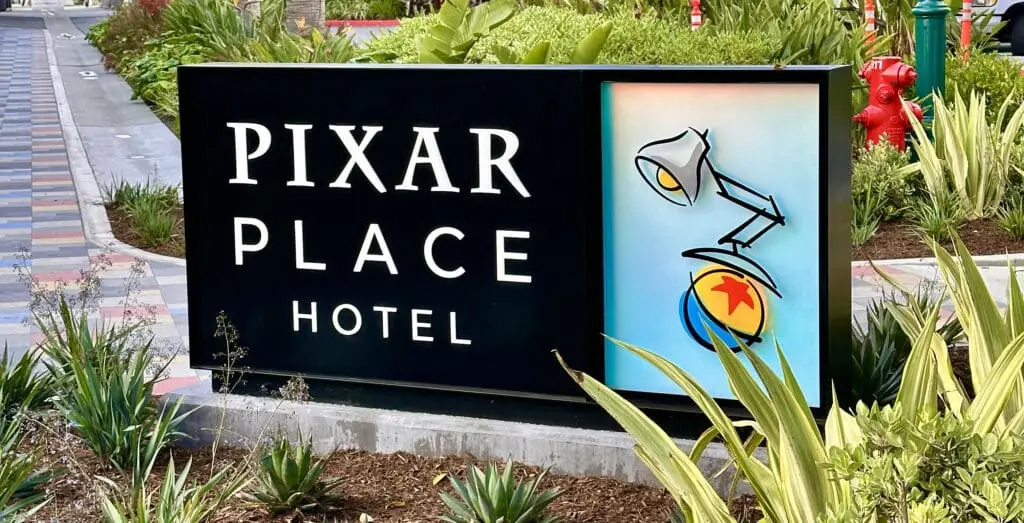 Pixar Place Hotel Resort Entrance Sign