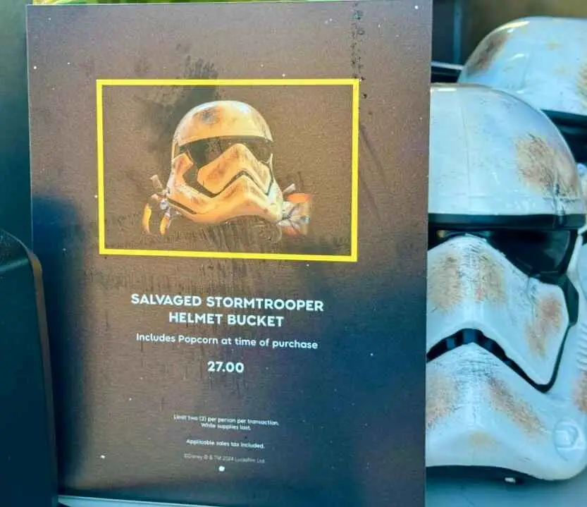 New Salvaged Stormtrooper Helmet Popcorn Bucket available at Hollywood Studios