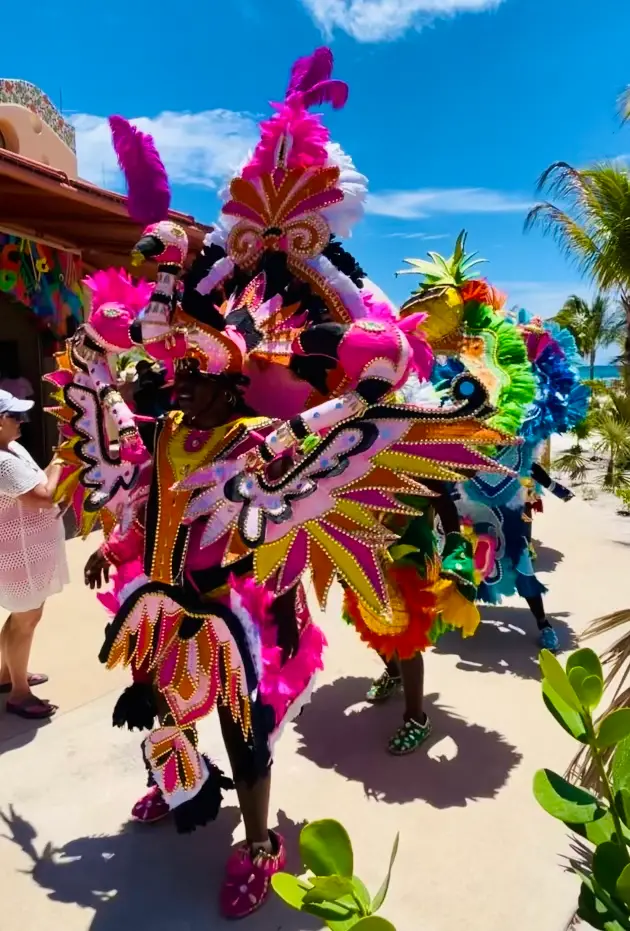 Junkanoo Celebration dancers at Disney Lookout Cay