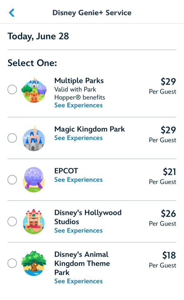 Tiana's Bayou Adventure Disney Genie Pricing