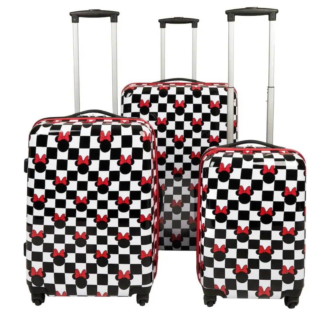 Disney Minnie Mouse 3 Piece Multicolored Luggage Assortment Set