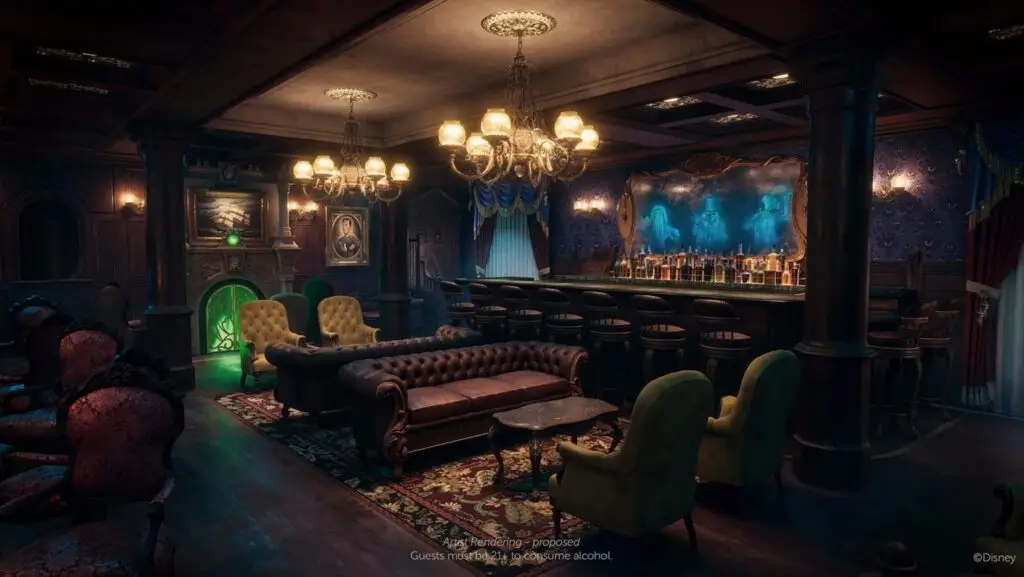 Haunted Mansion Parlor - Disney Artist Rendering