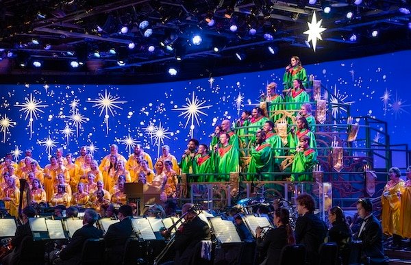 Image of the Candlelight Processional performance at EPCOT during the International Festival of the Holidays