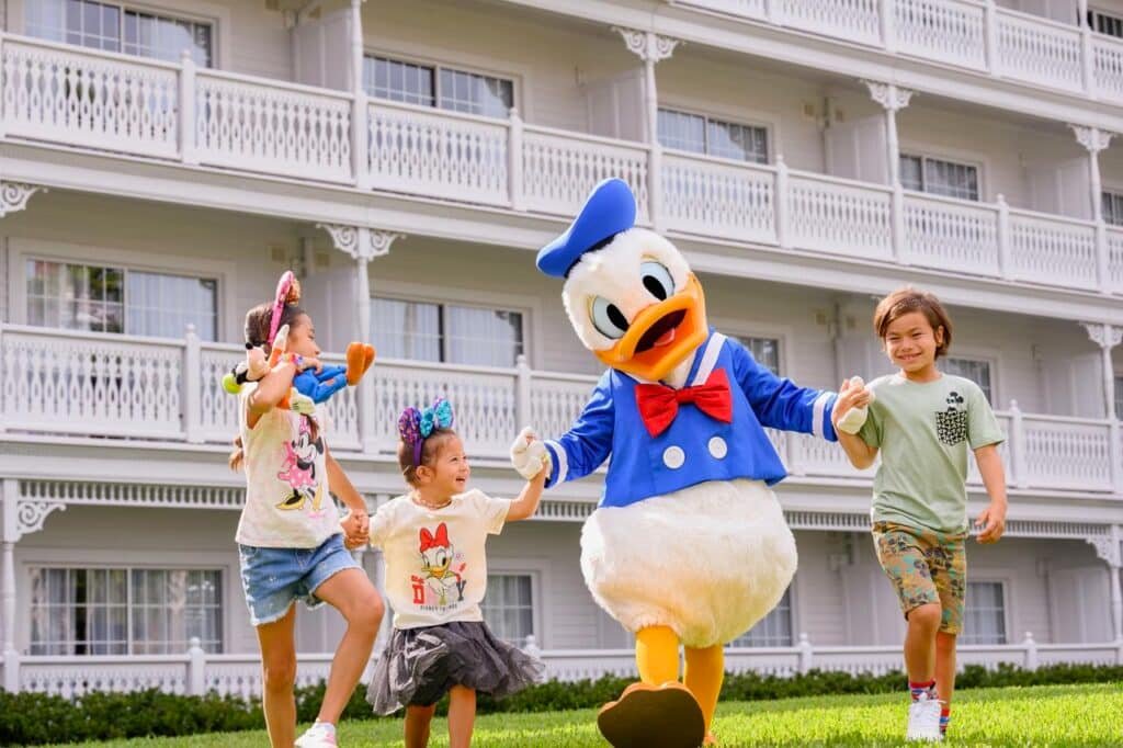 Donald Duck and some friends enjoying Grand Floridian