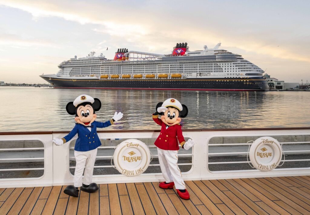 Disney Cruise Line arrives in Port Canaveral to honor Disney Cruise Members as Godparent s of the Treasure.