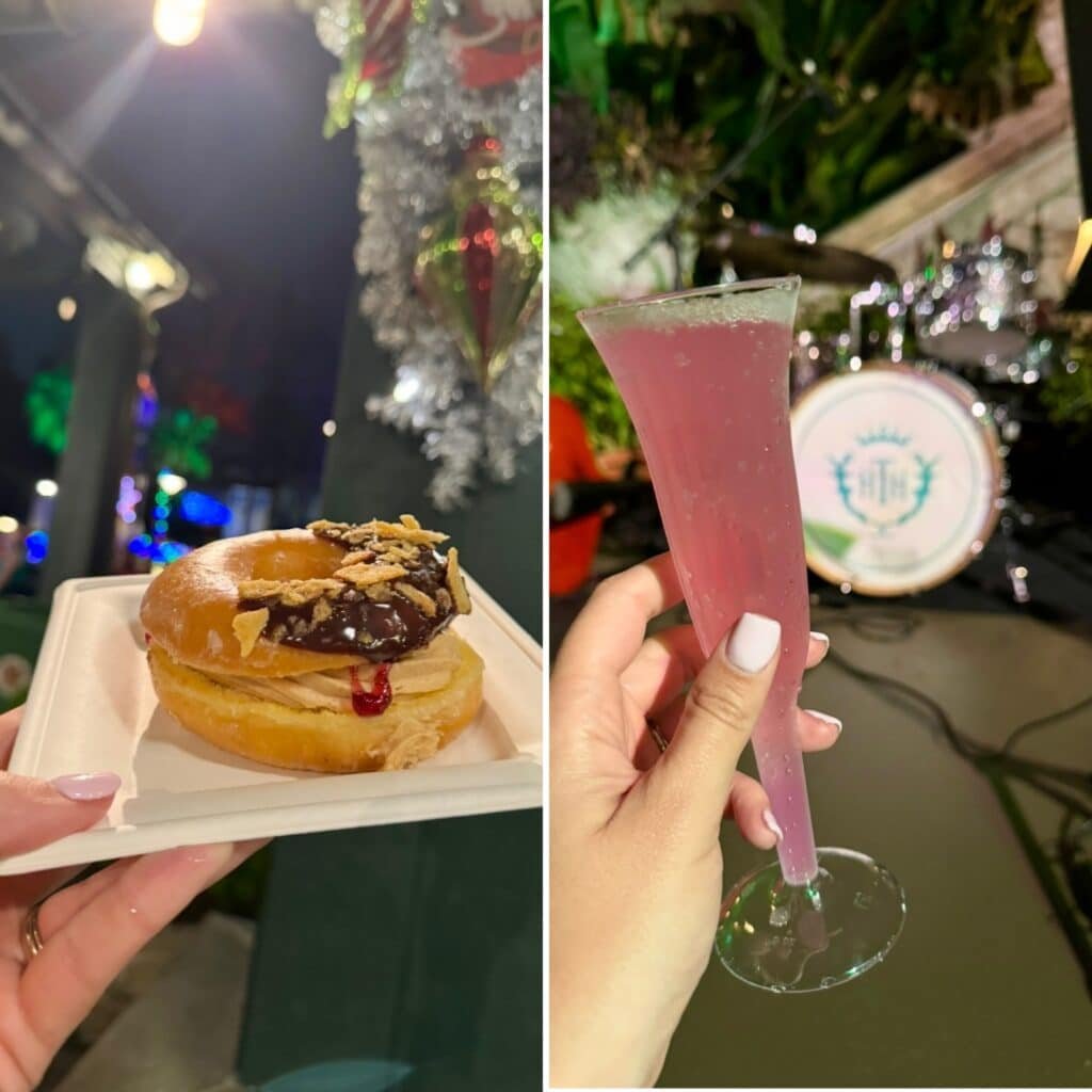 Jollywood Night's PB&J donut and a drink from the tip top club