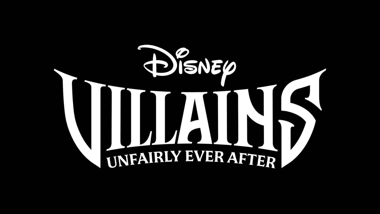 A black and white poster by Disney of the new Disney Villains: Unfairly Ever After live-show coming to Disney's Hollywood Studios