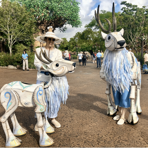 Animal Kingdom's Merry Menagerie reindeer holiday puppet performers