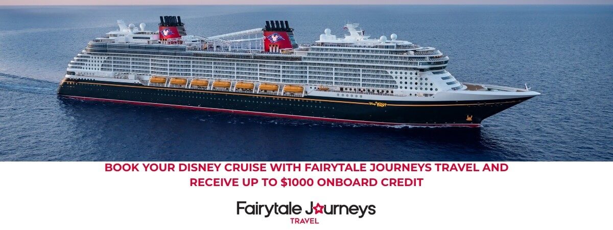 Book Disney Cruise Line and receive onboard credit with Fairytale Journeys Travel